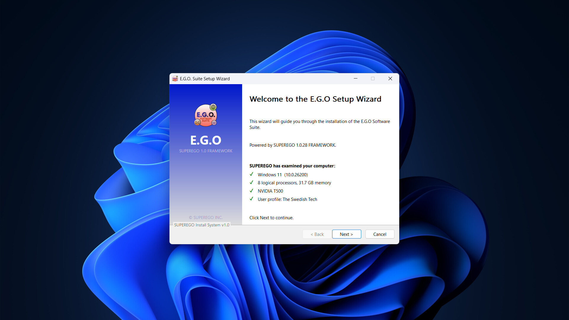 E.G.O. Software Suite screenshot 5