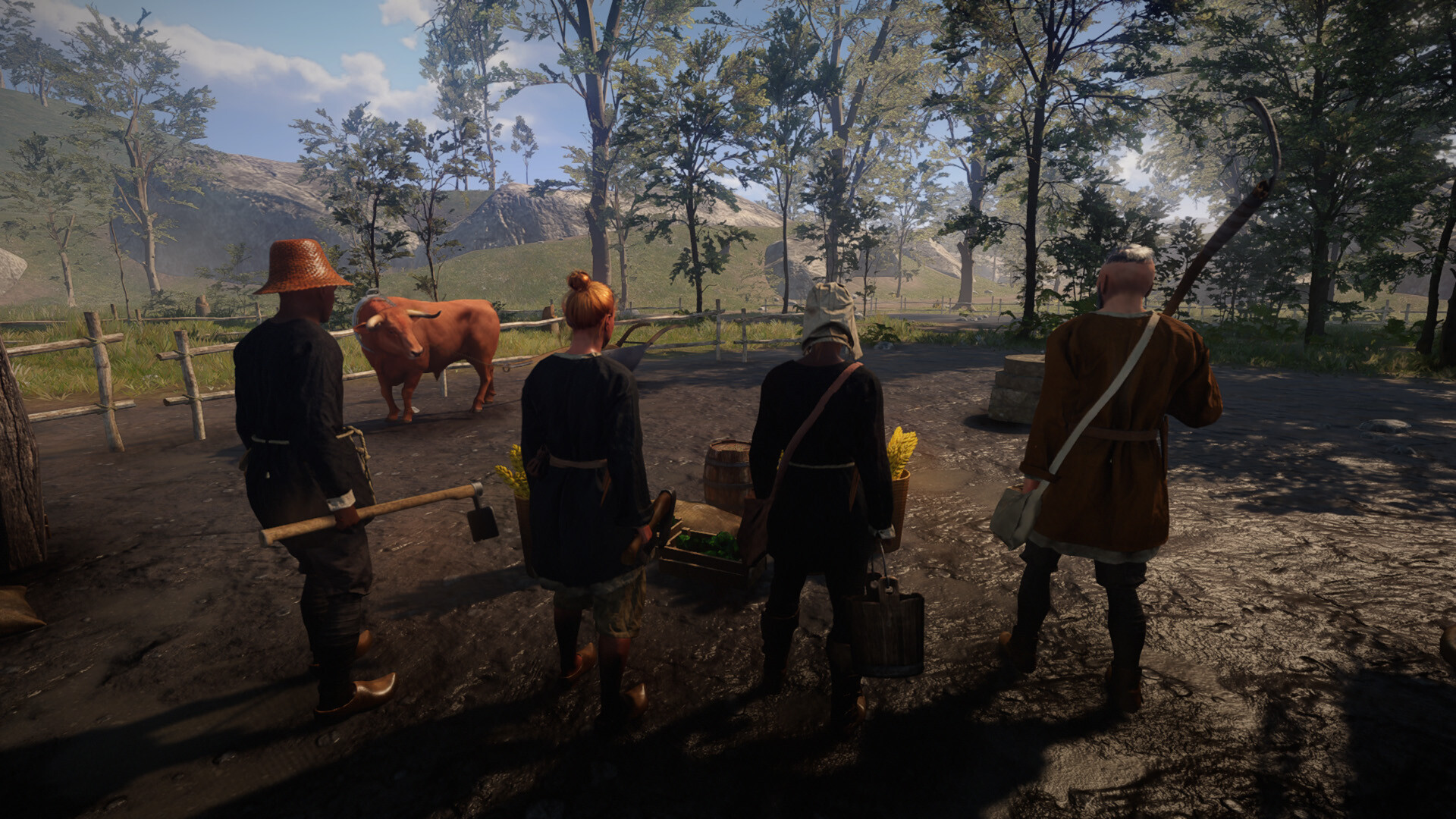 Medieval Farm Simulator: Co-Op Farming, Harvesting & Building trailer