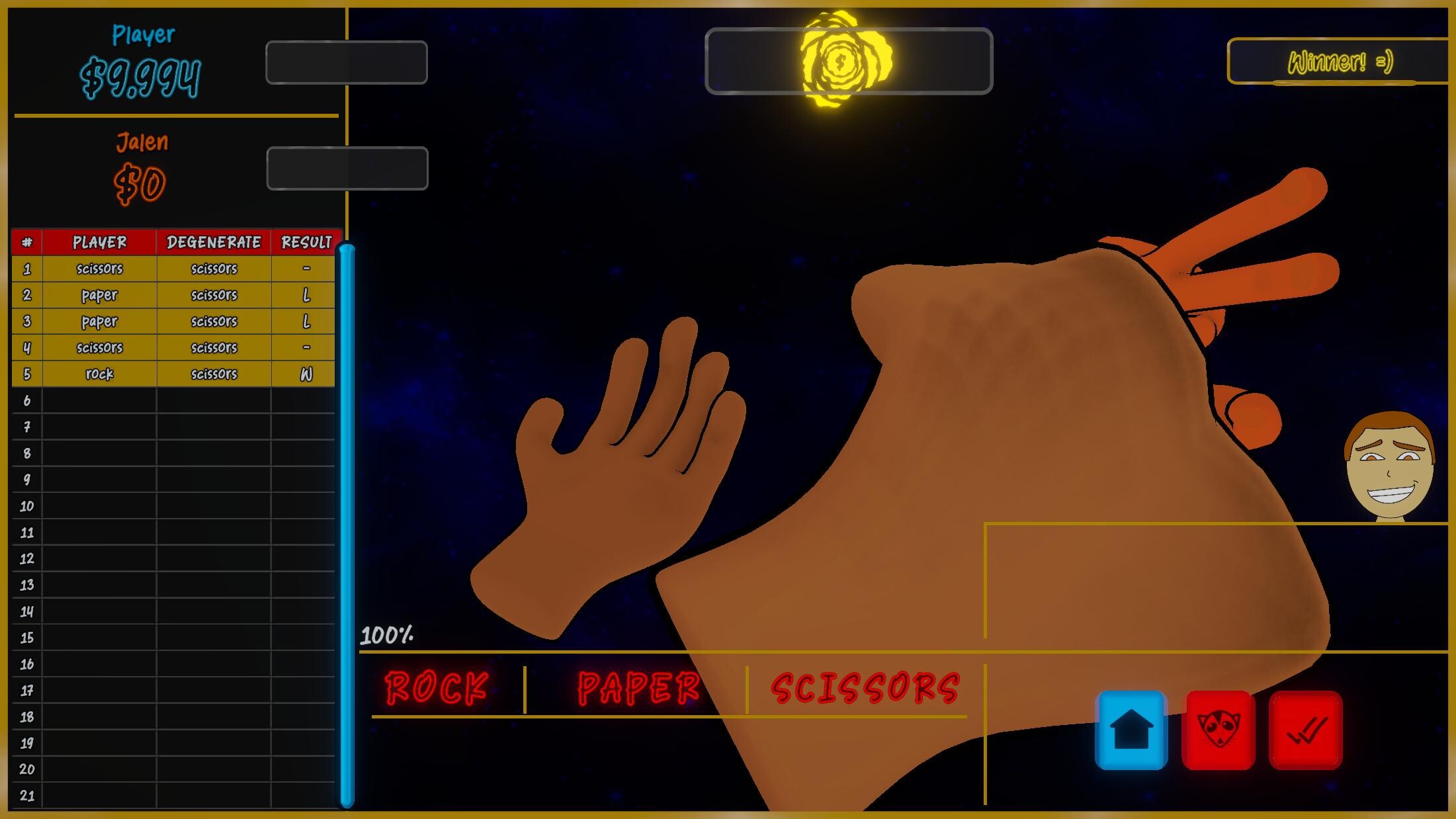 Rock Wager Scissors screenshot 2