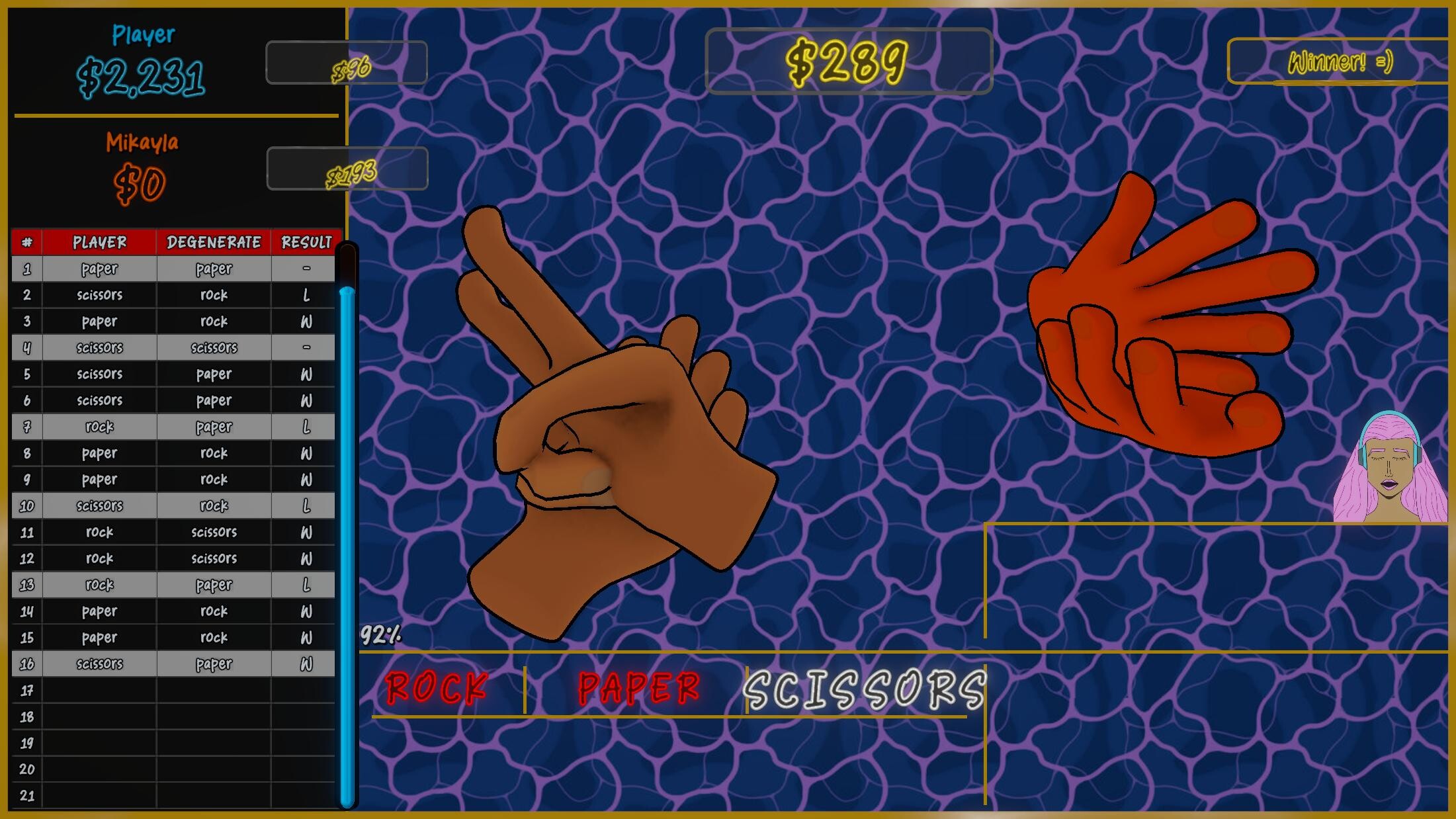 Rock Wager Scissors screenshot 4