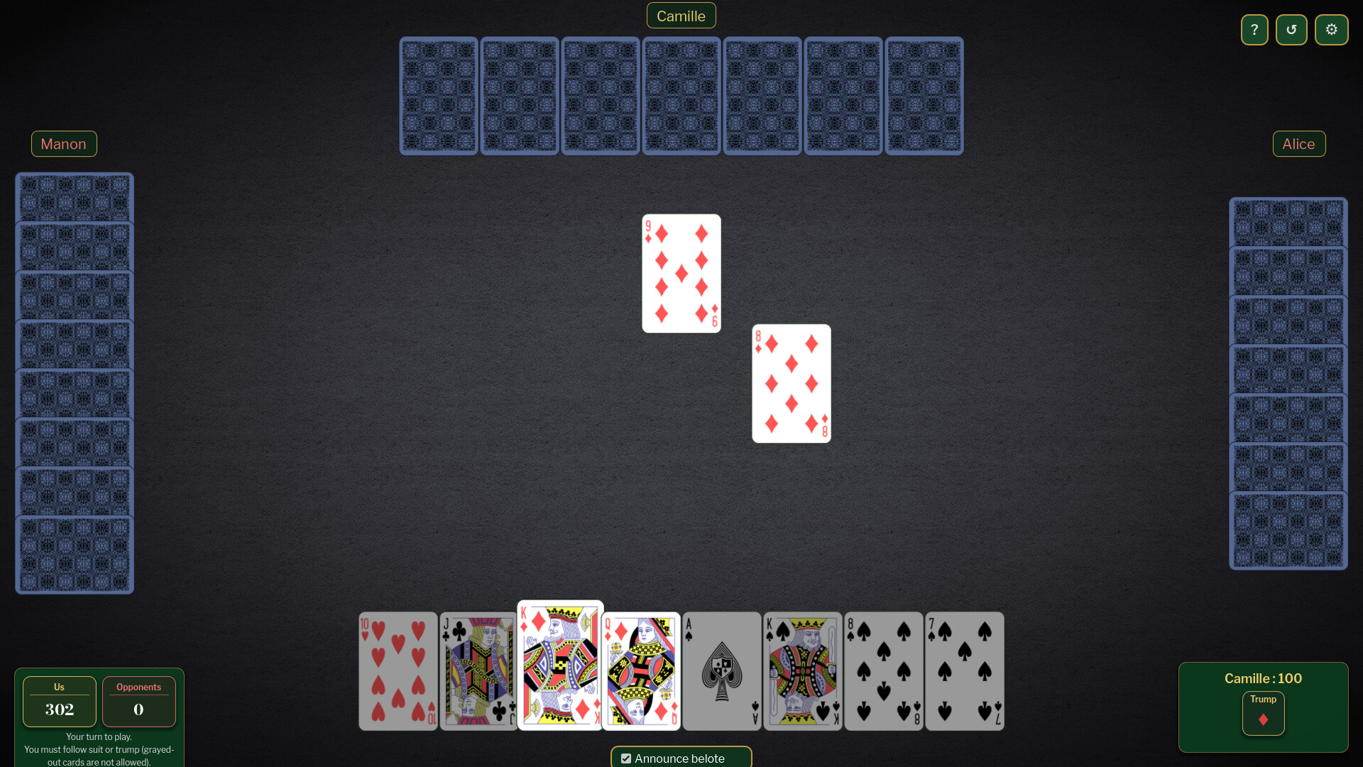 Rebelote : Belote & Coinche screenshot 2