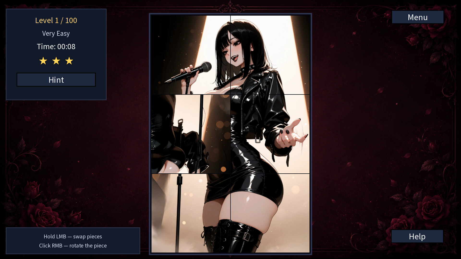 My Goth Waifu: Hentai Puzzle screenshot 5