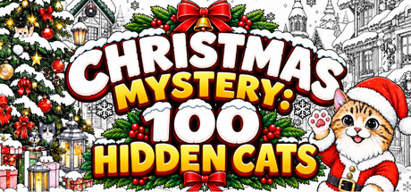 Cover art from Christmas Mystery: 100 Hidden Cats