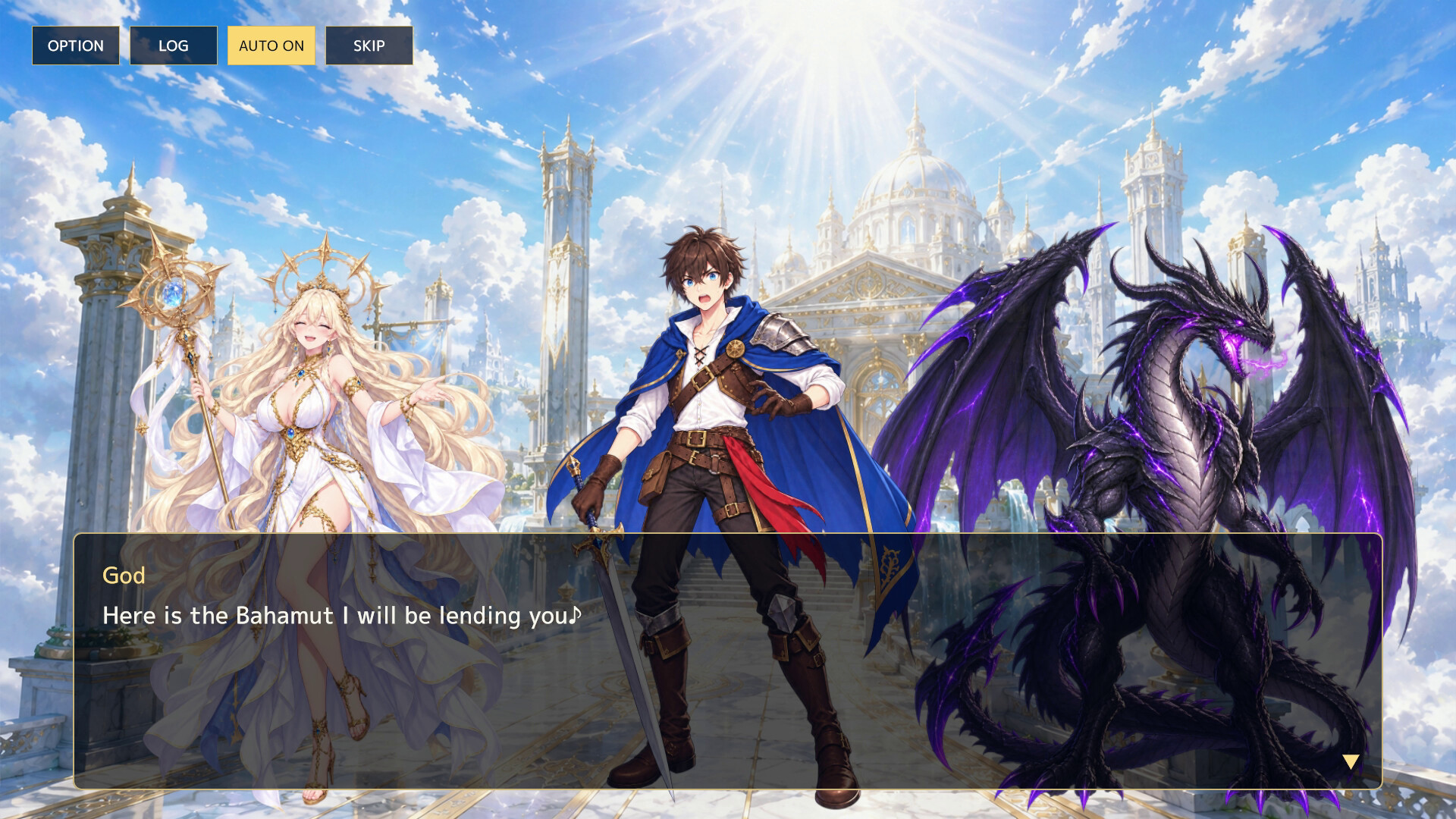 Defeat the Demon King with a Financed Bahamut trailer