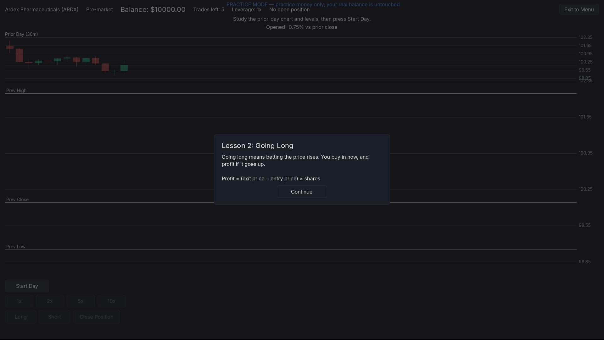 Intraday screenshot 3