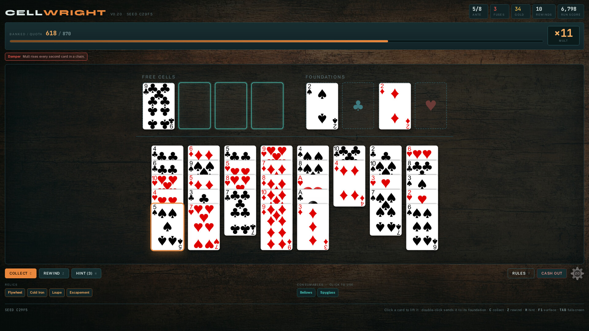 Cellwright - A FreeCell Roguelike trailer