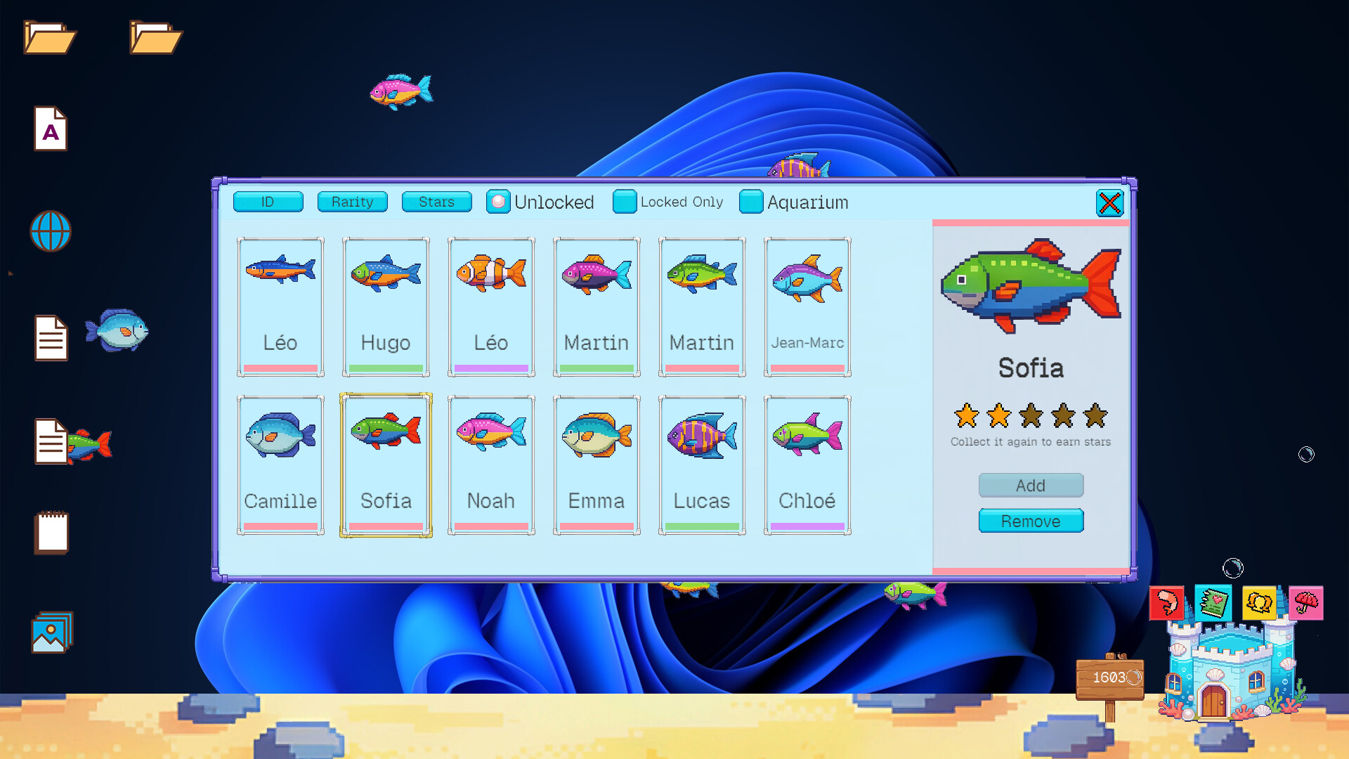 Cozyquarium screenshot 2