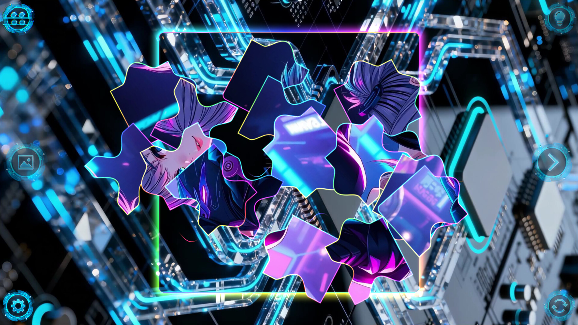NEONOVA Puzzle: Blue screenshot 5