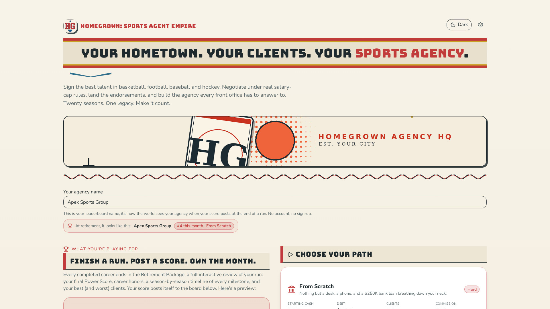 Homegrown: Sports Agent Empire trailer