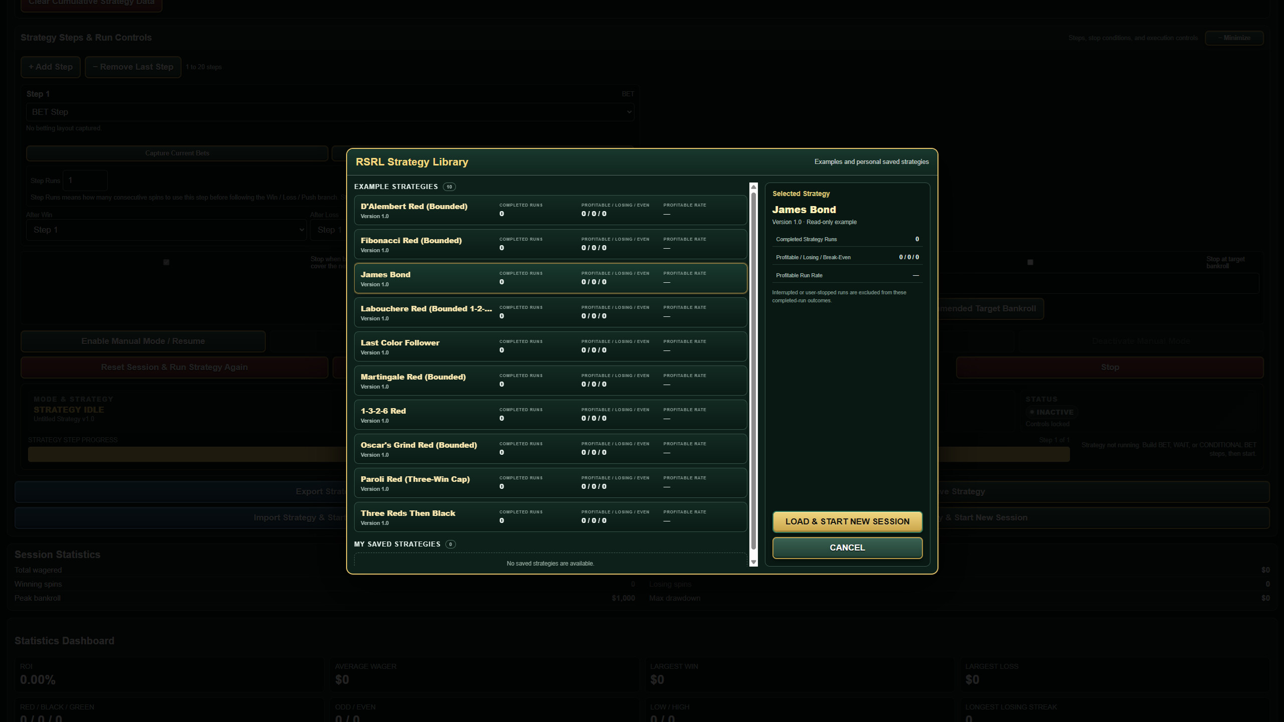 Roulette Strategy Research Lab screenshot 5