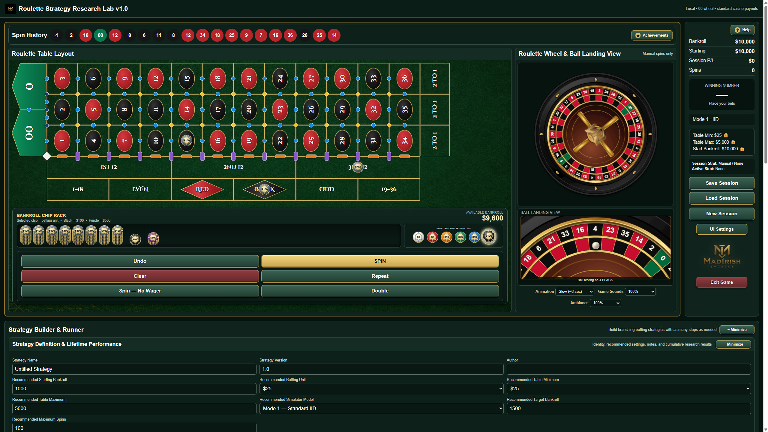 Roulette Strategy Research Lab trailer