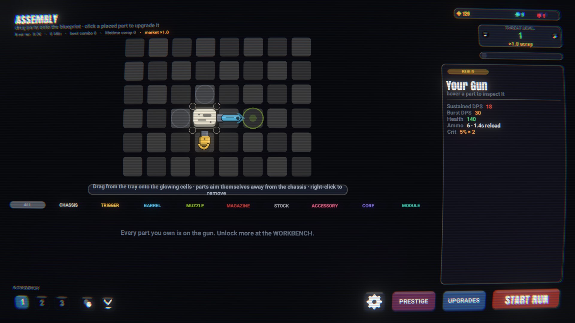 Gundrobe: an Incremental Gun Builder trailer