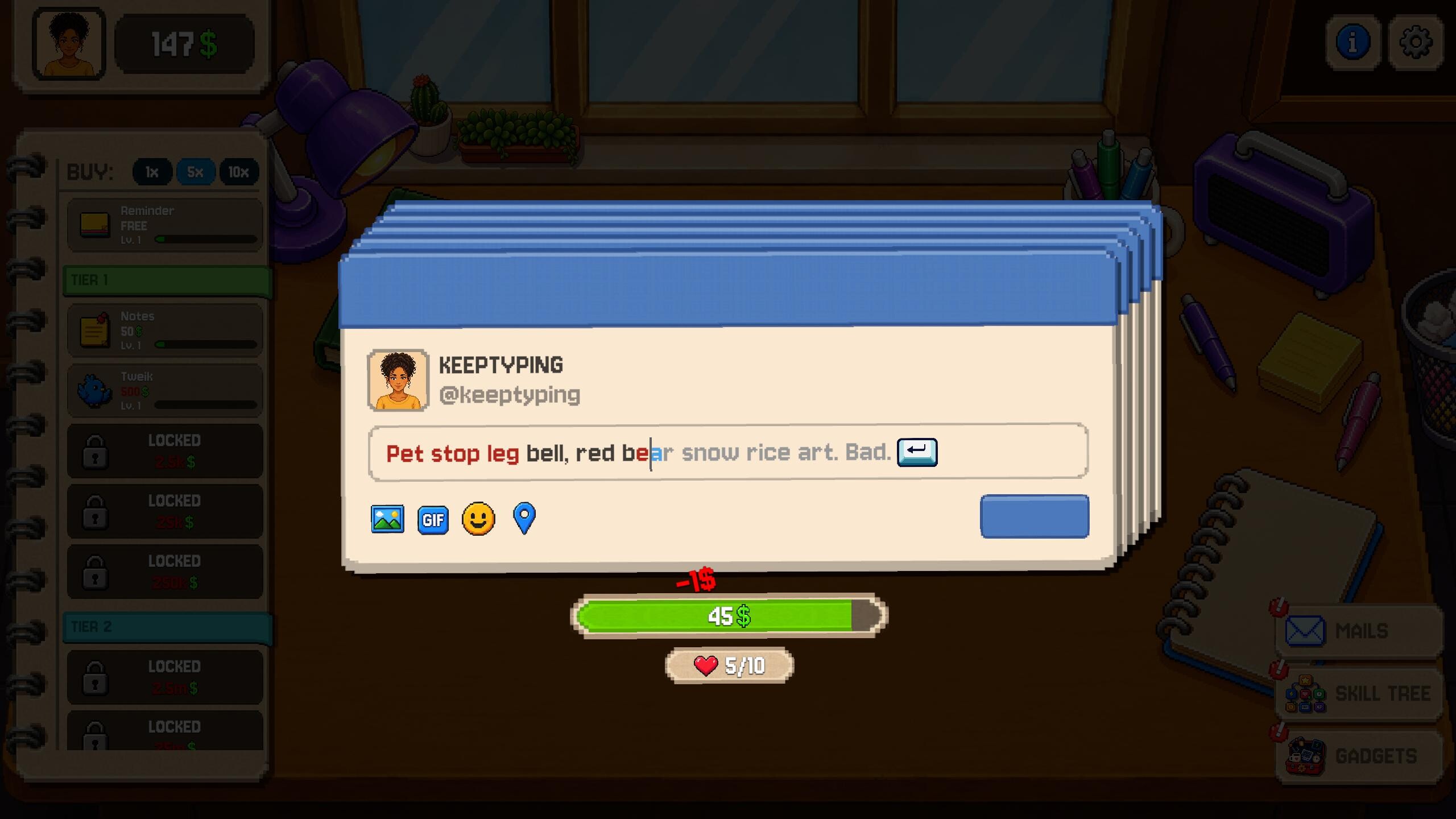 Typing... screenshot 2
