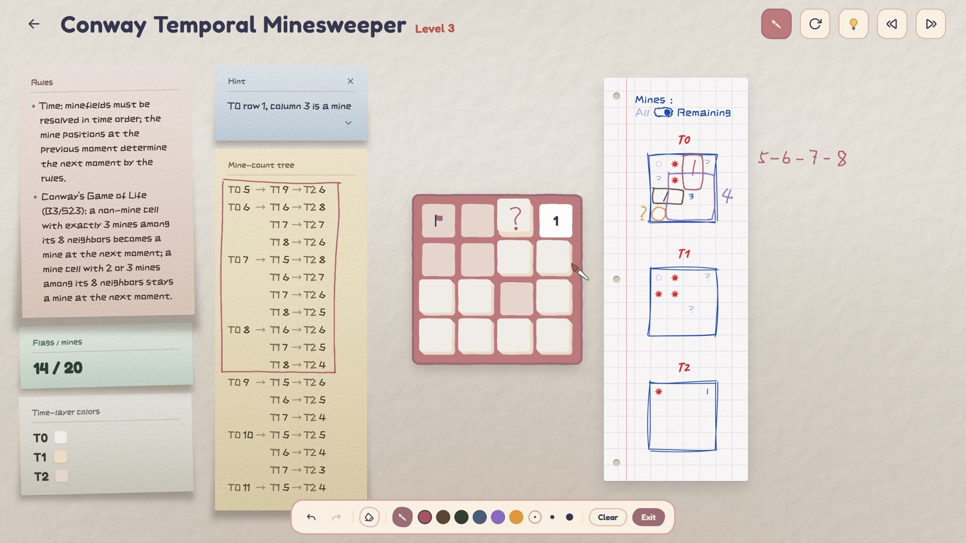Temporal Minesweeper screenshot 1
