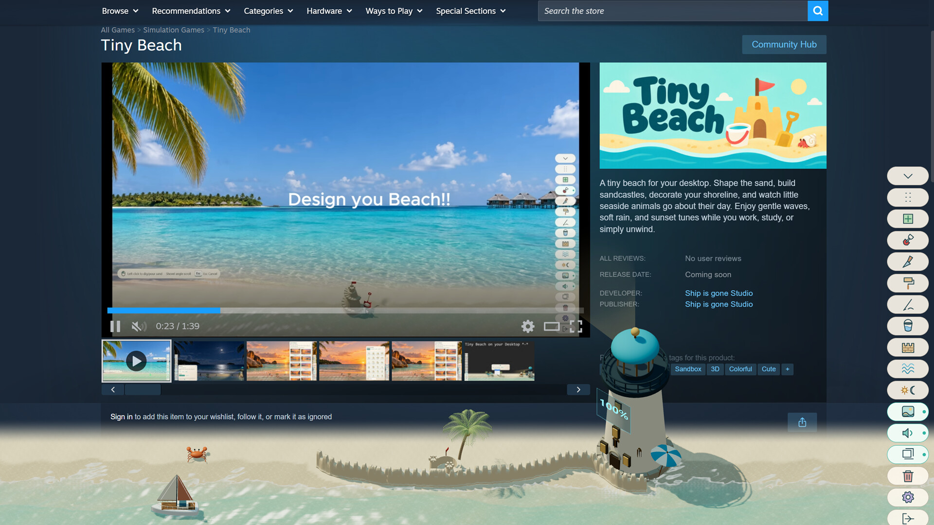 Tiny Beach trailer