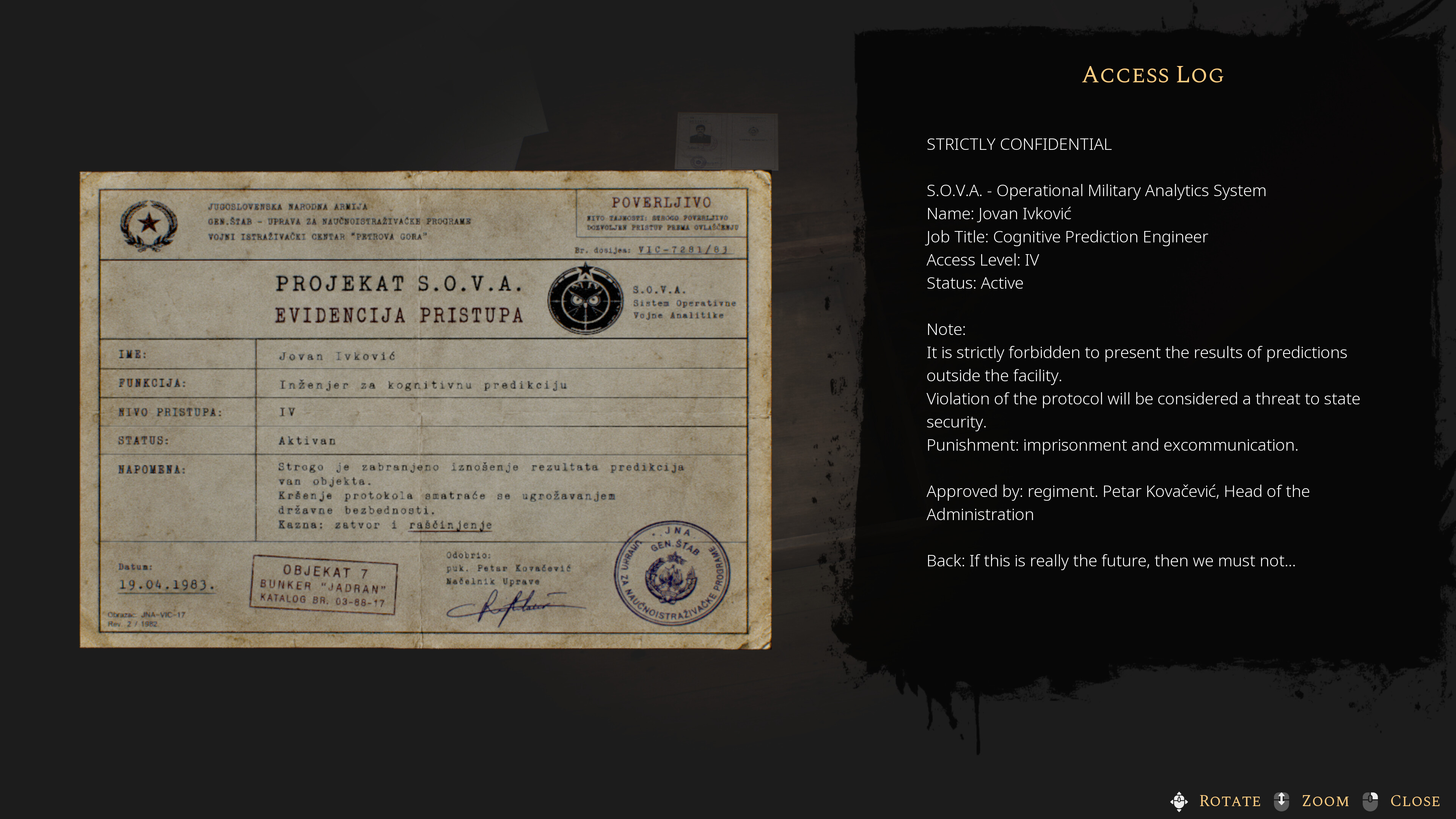 S.O.V.A. screenshot 3