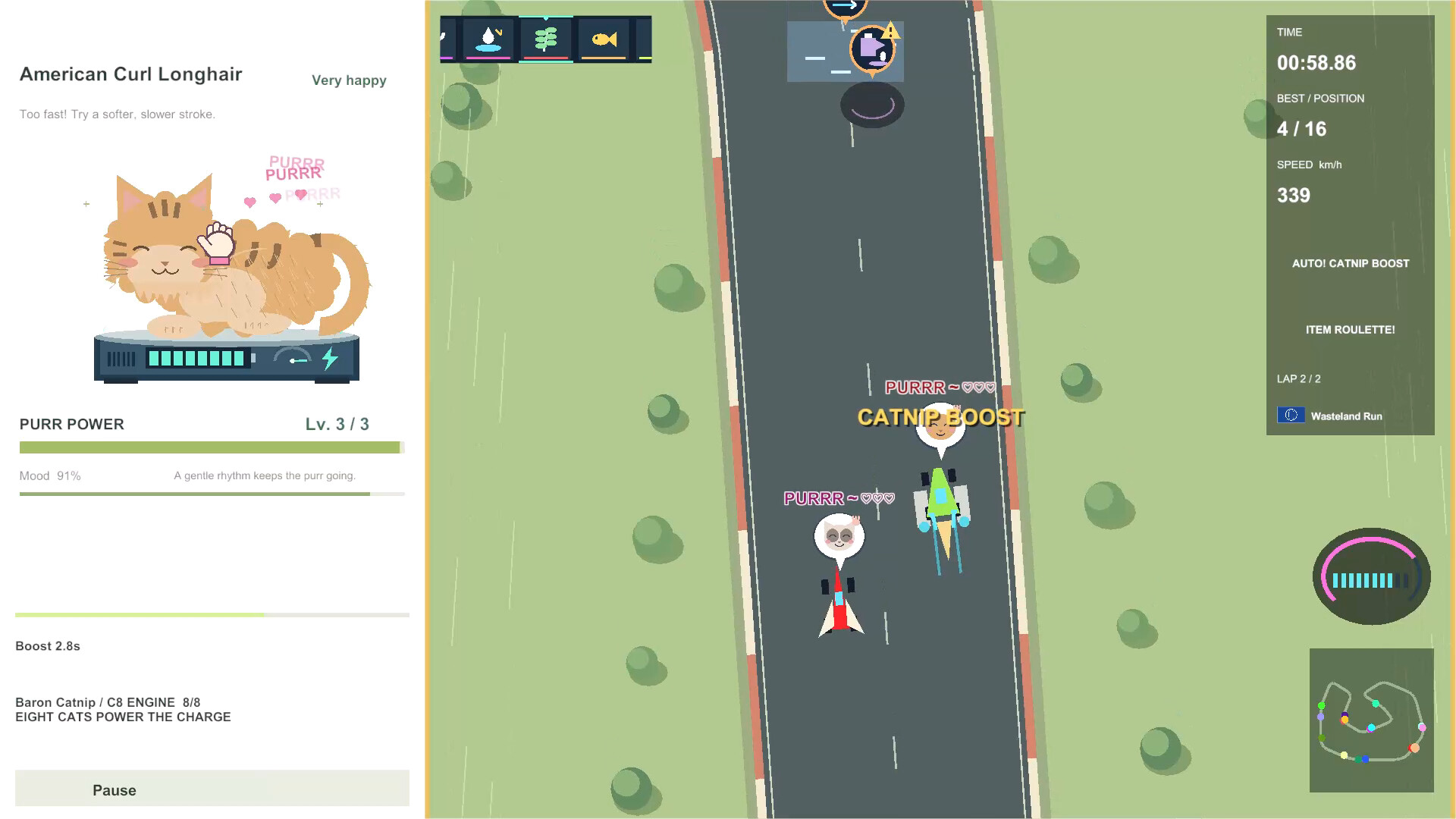 CatPurrEngineRace trailer