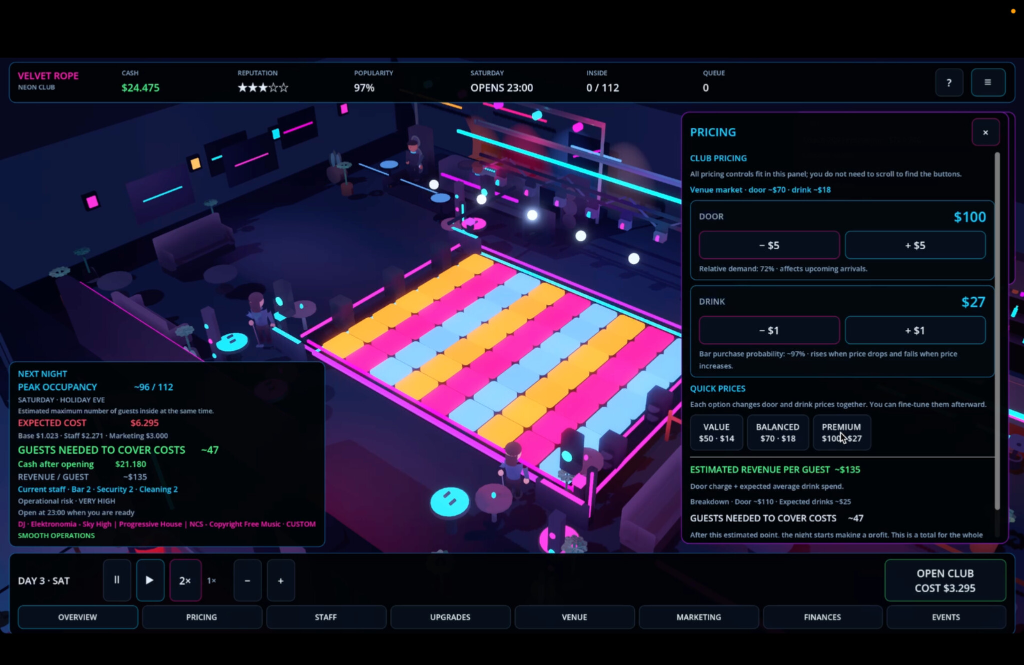 Velvet Rope: Nightlife Manager screenshot 3