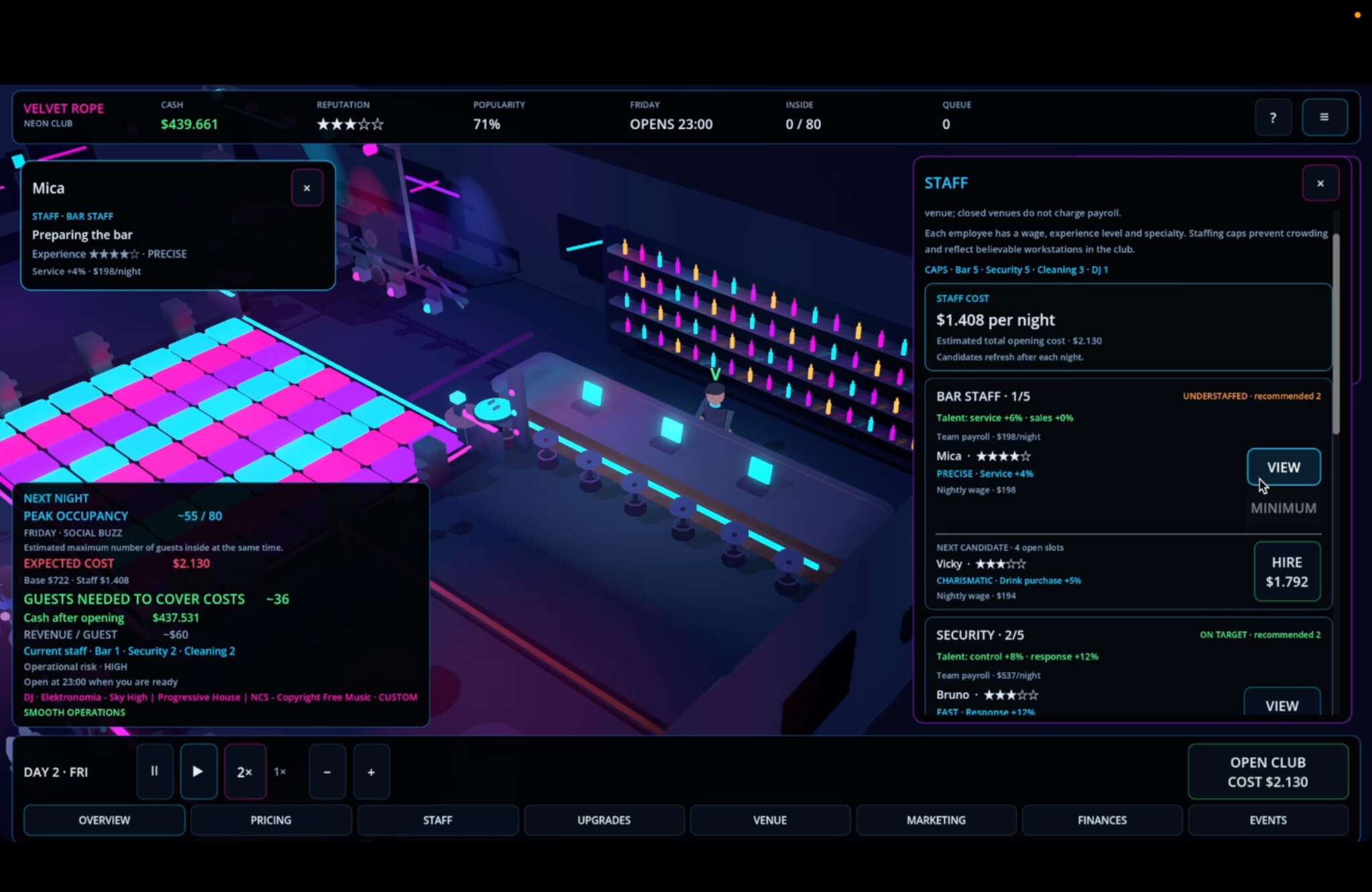 Velvet Rope: Nightlife Manager screenshot 4