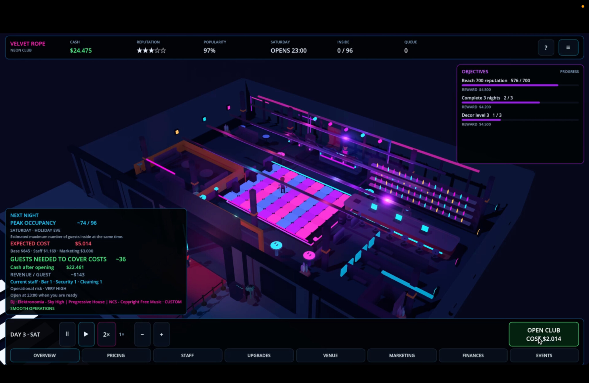 Velvet Rope: Nightlife Manager screenshot 5