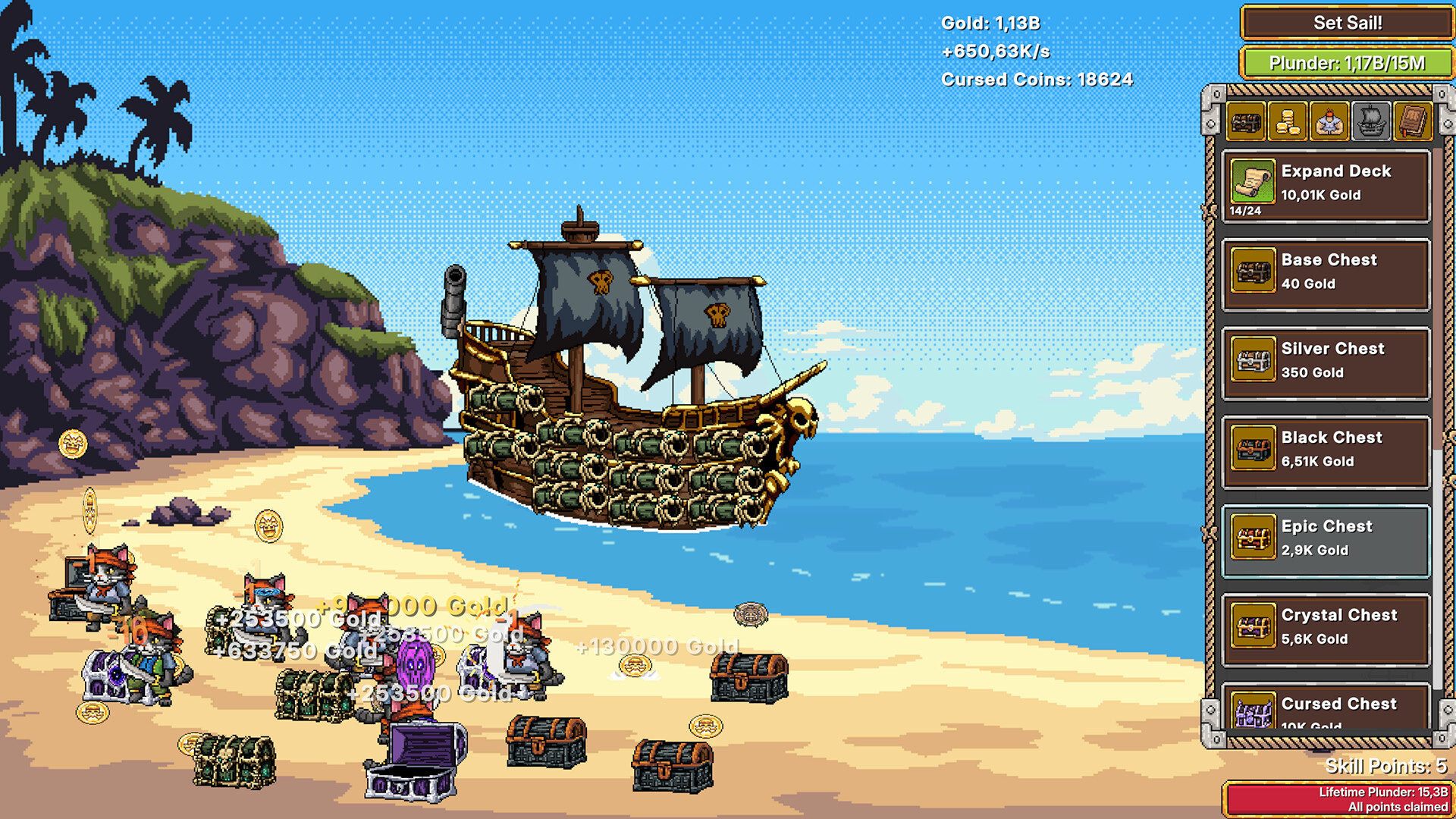Idle Purrates Clicker screenshot 2