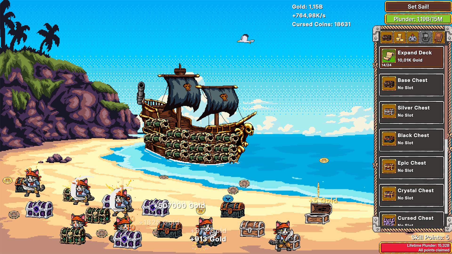 Idle Purrates Clicker screenshot 3