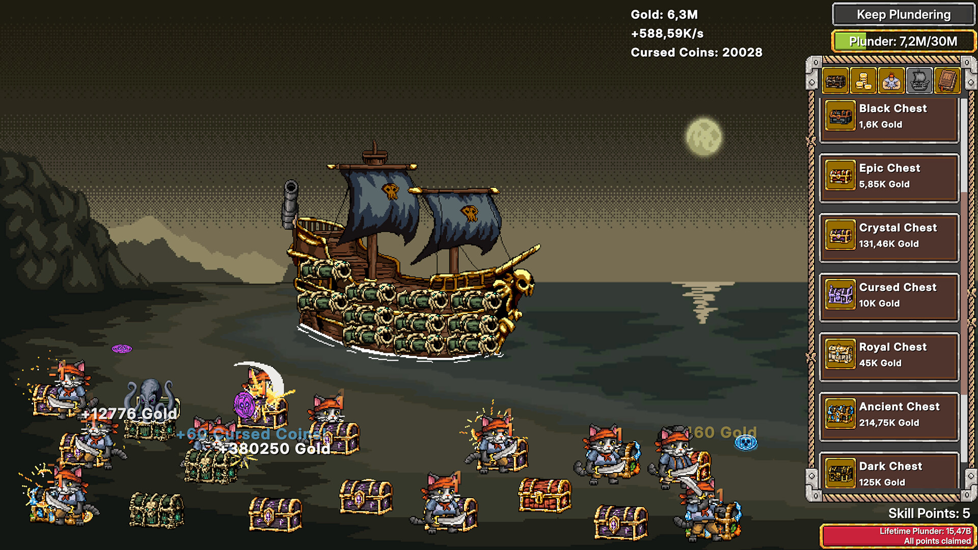 Idle Purrates Clicker screenshot 1