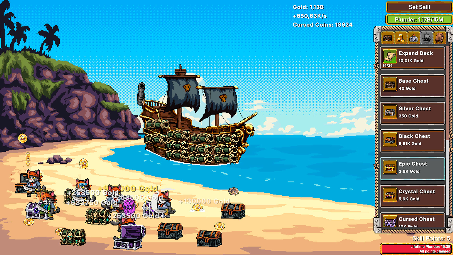 Idle Purrates Clicker screenshot 2
