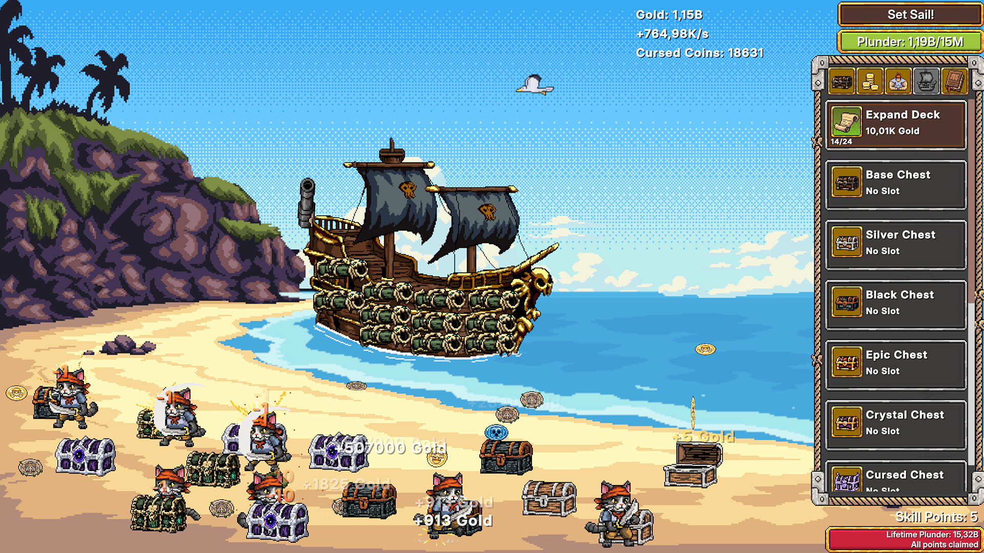 Idle Purrates Clicker screenshot 3