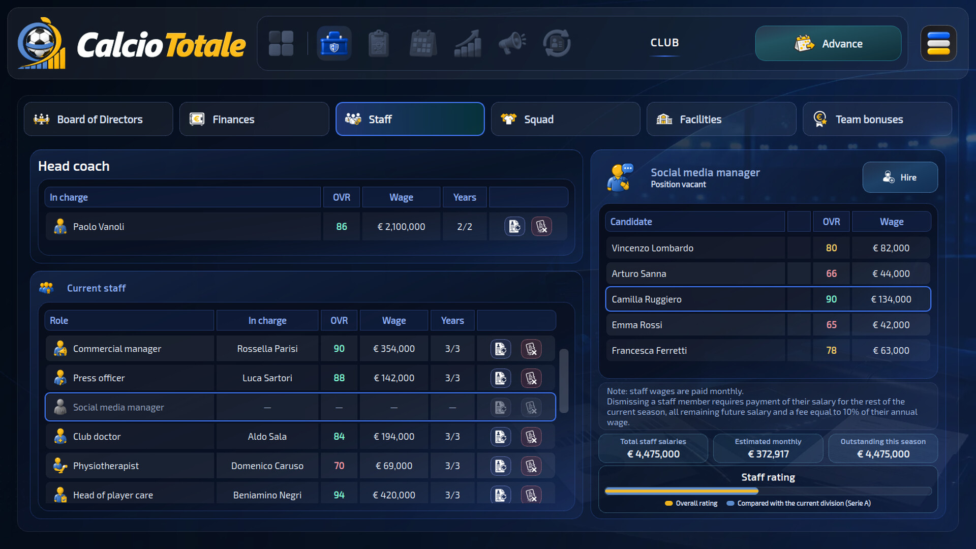 Calcio Totale screenshot 4