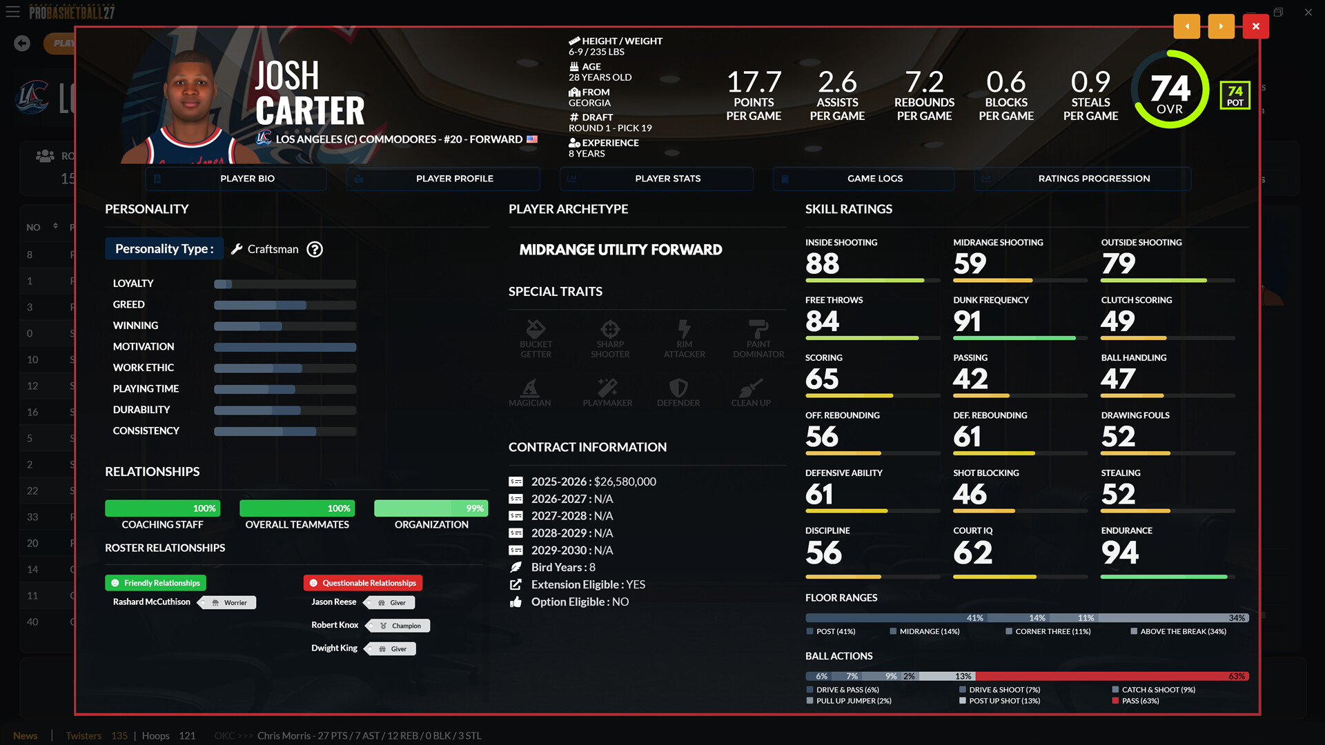 Draft Day Sports: Pro Basketball 27 screenshot 4