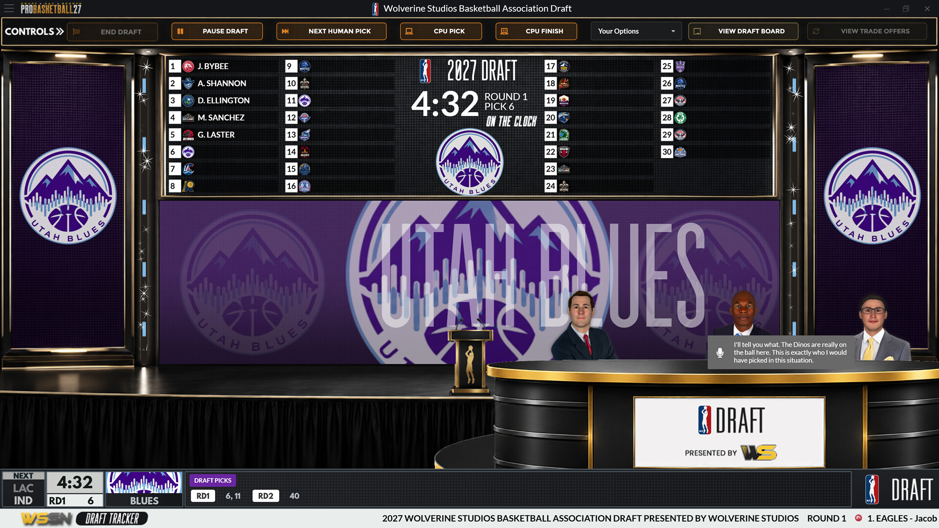 Draft Day Sports: Pro Basketball 27 screenshot 1