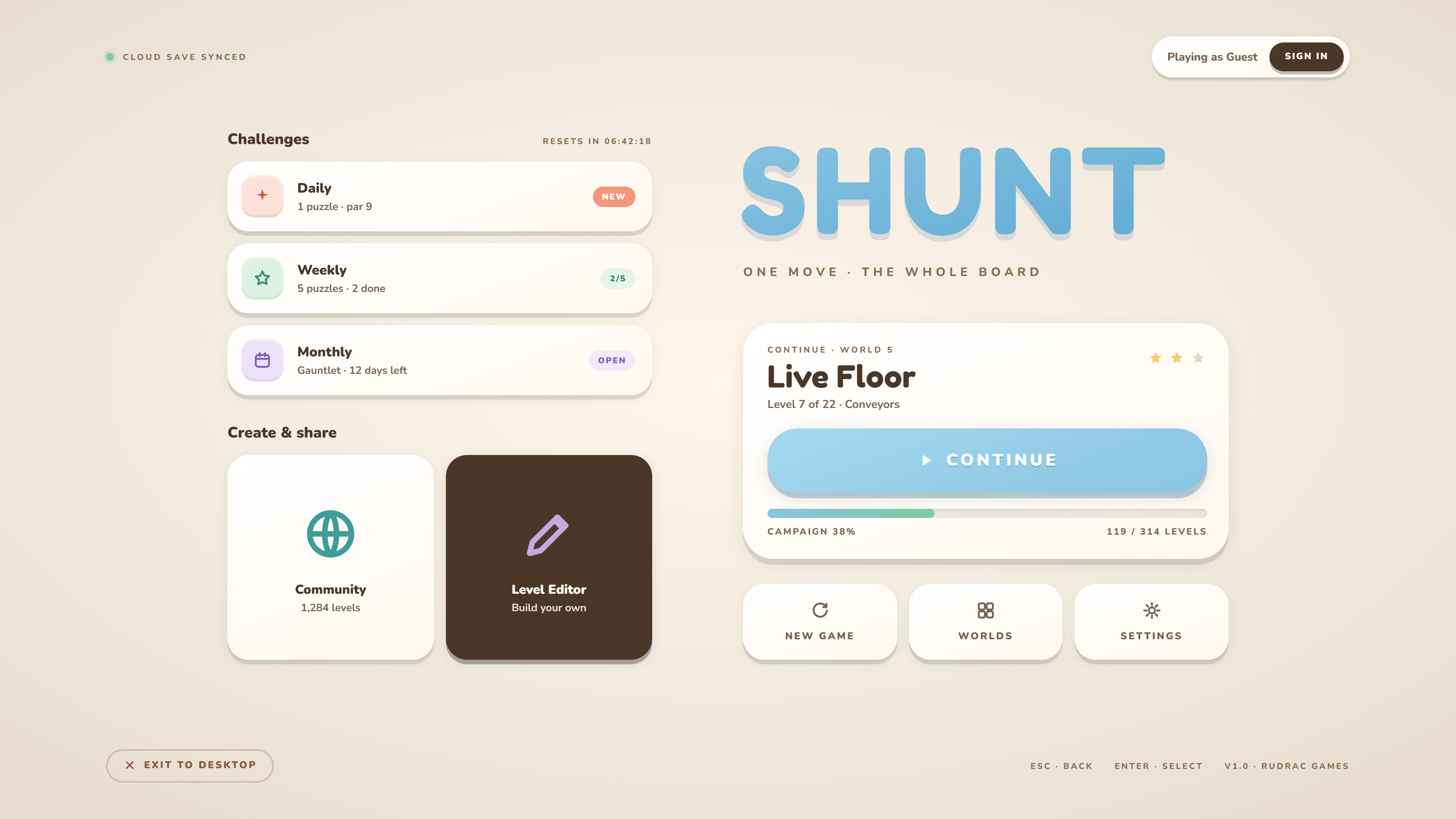 Shunt screenshot 1