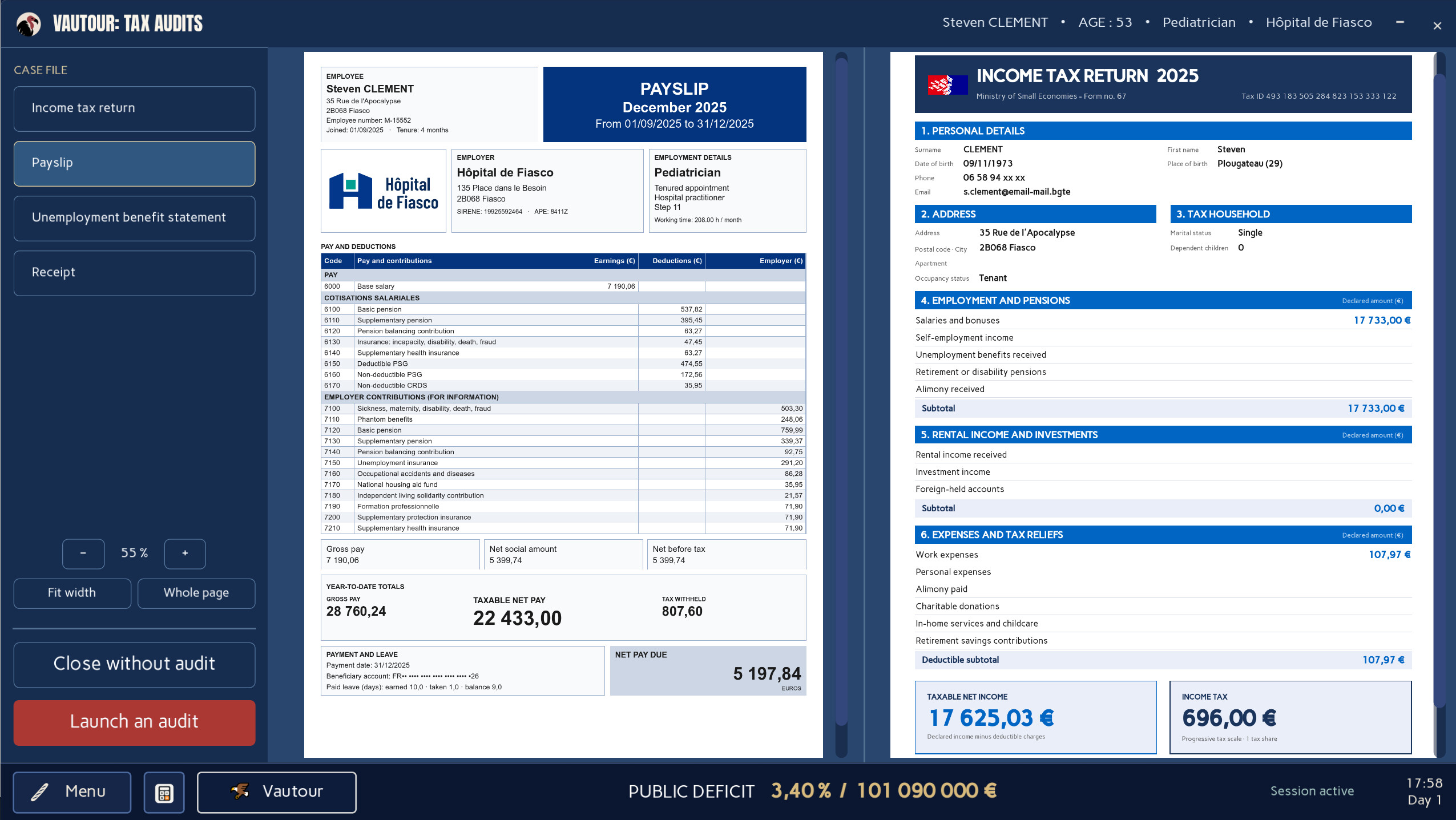 French Tax Simulator screenshot 1