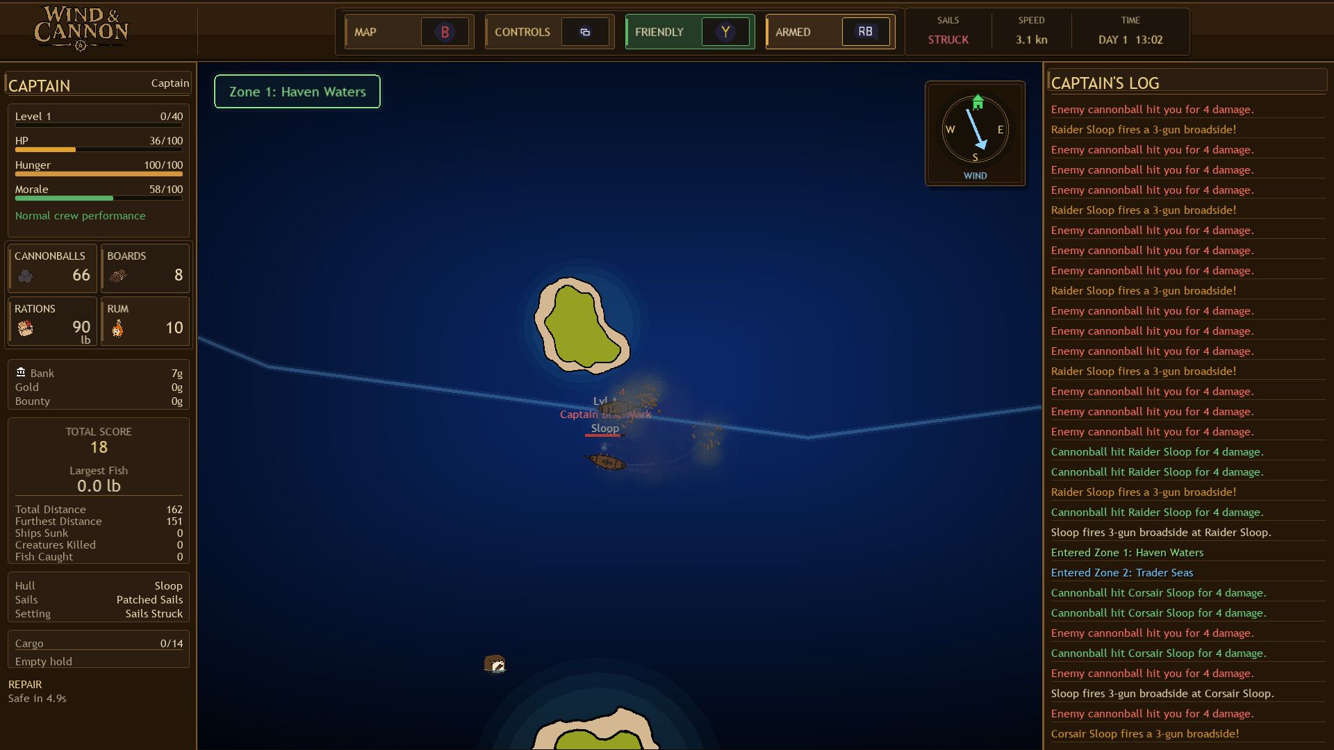 Wind and Cannon screenshot 5