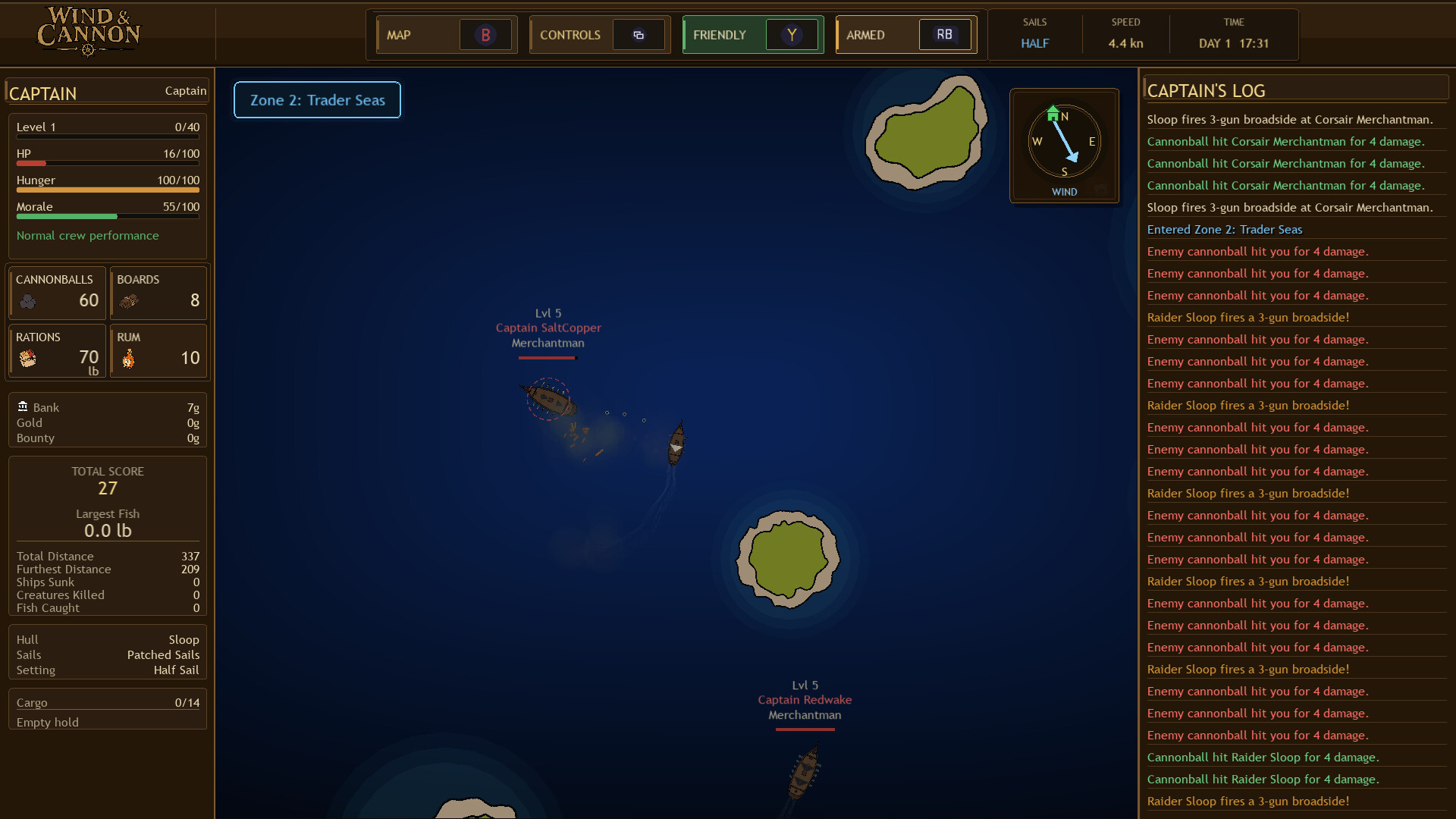 Wind and Cannon screenshot 3