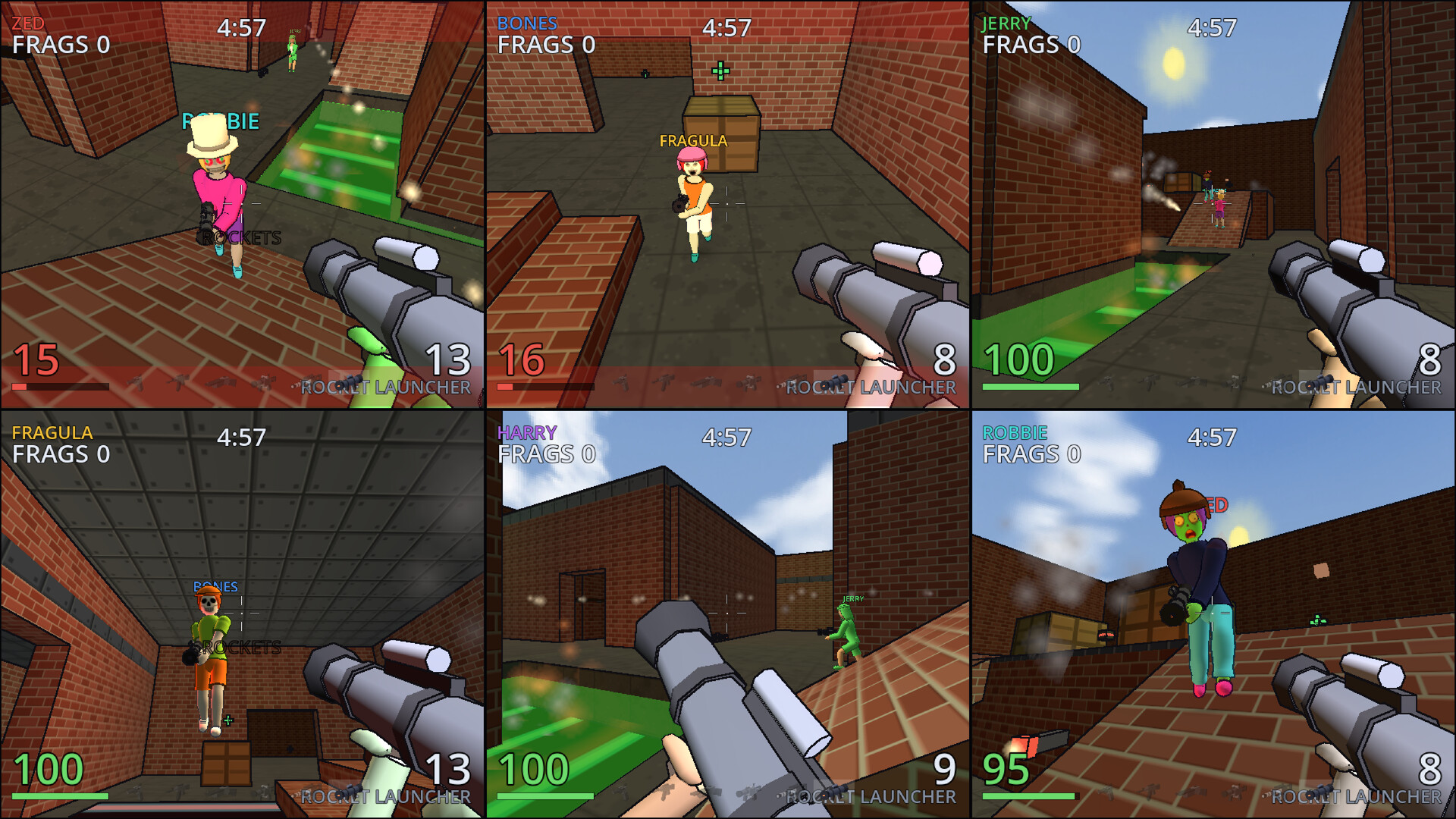 Sixshooters: A 6 Player Split-Screen FPS screenshot 5