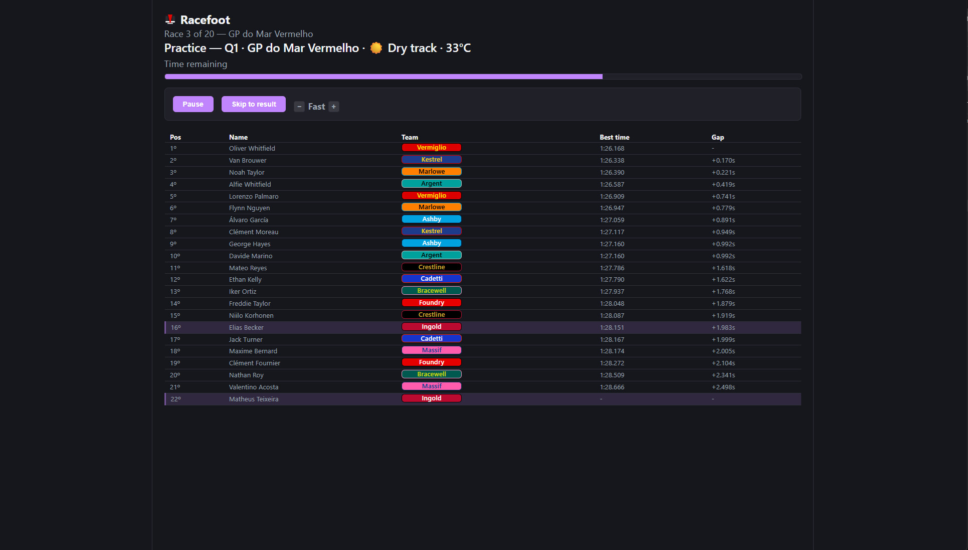 Racefoot Manager screenshot 4