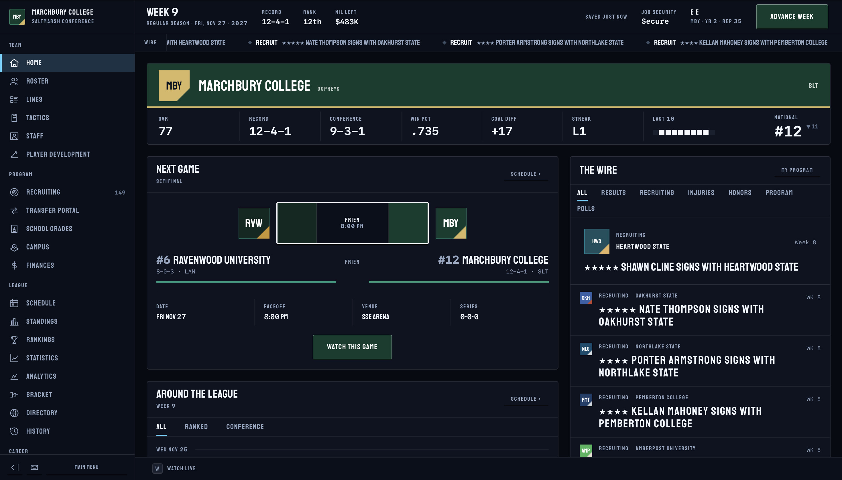 College Hockey 27 screenshot 5