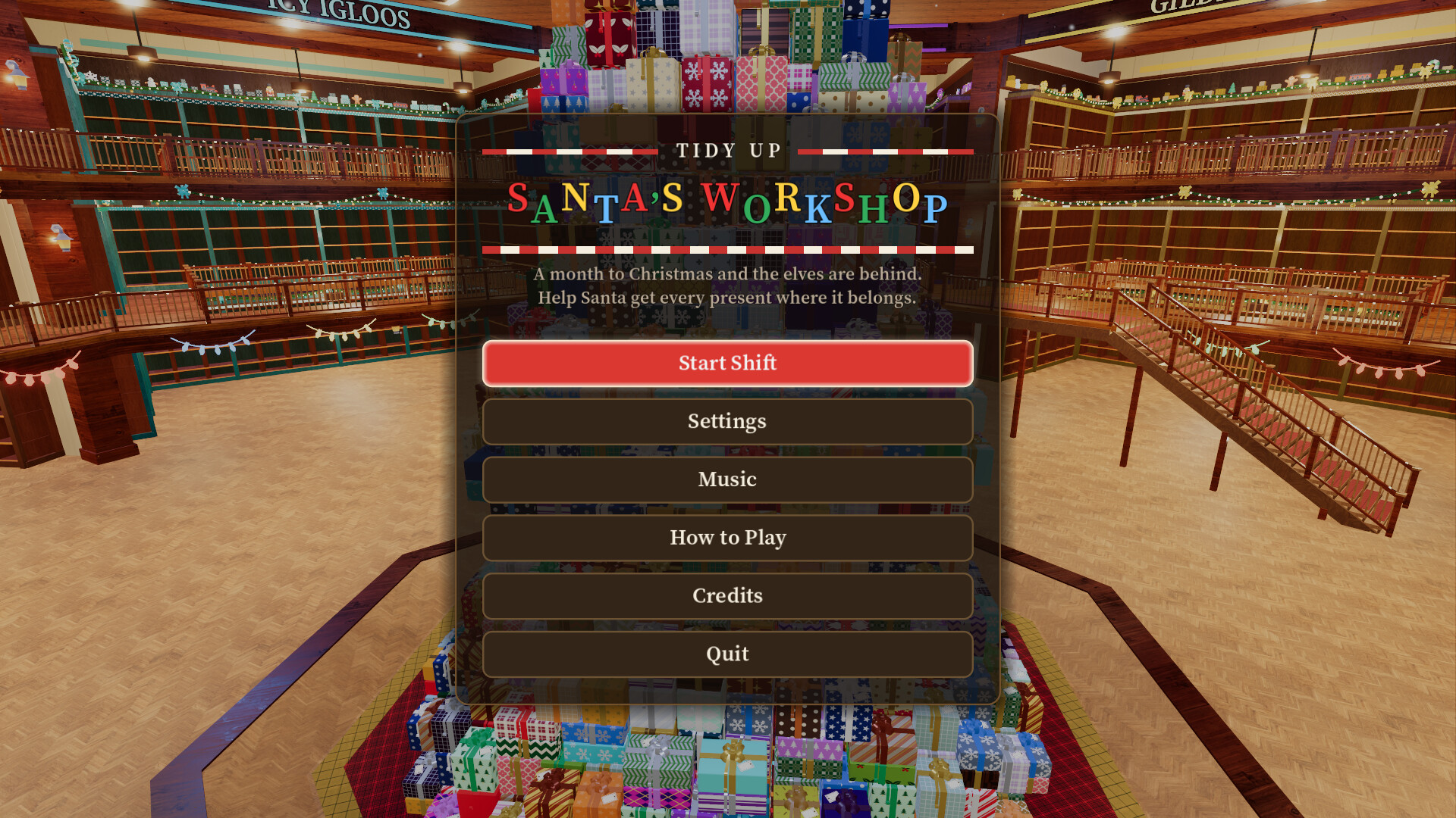 Santa's Workshop: Tidy Up Christmas trailer