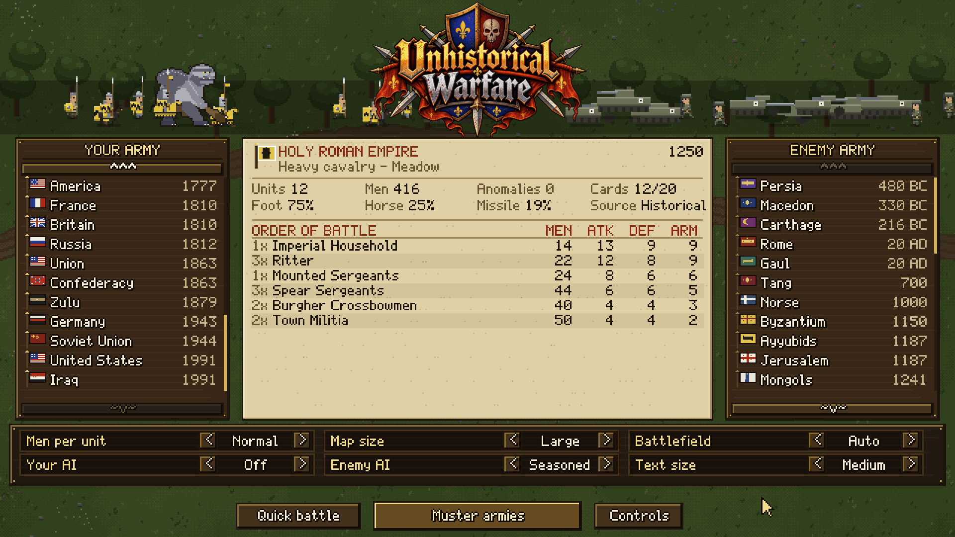 Unhistorical Warfare screenshot 1
