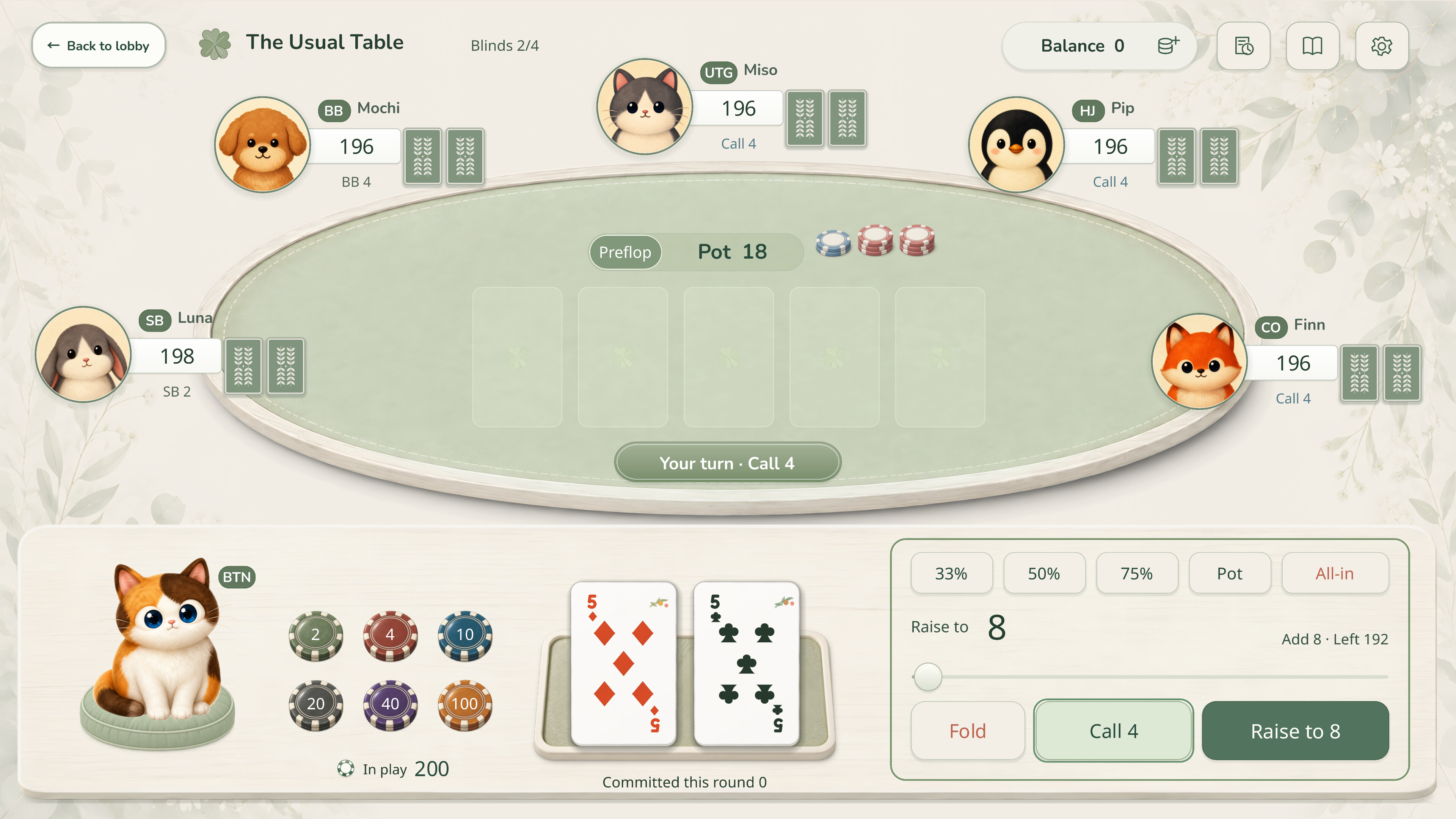 The Usual Table: Texas Hold’em screenshot 3
