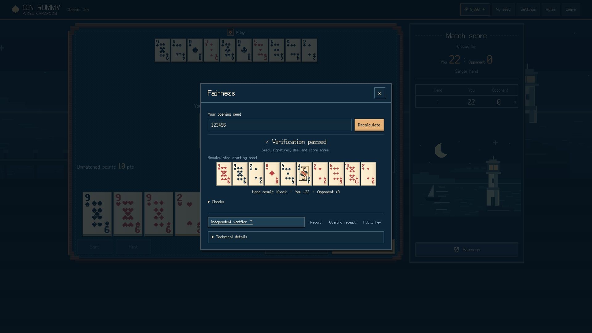 Gin Rummy: Pixel Cardroom screenshot 2