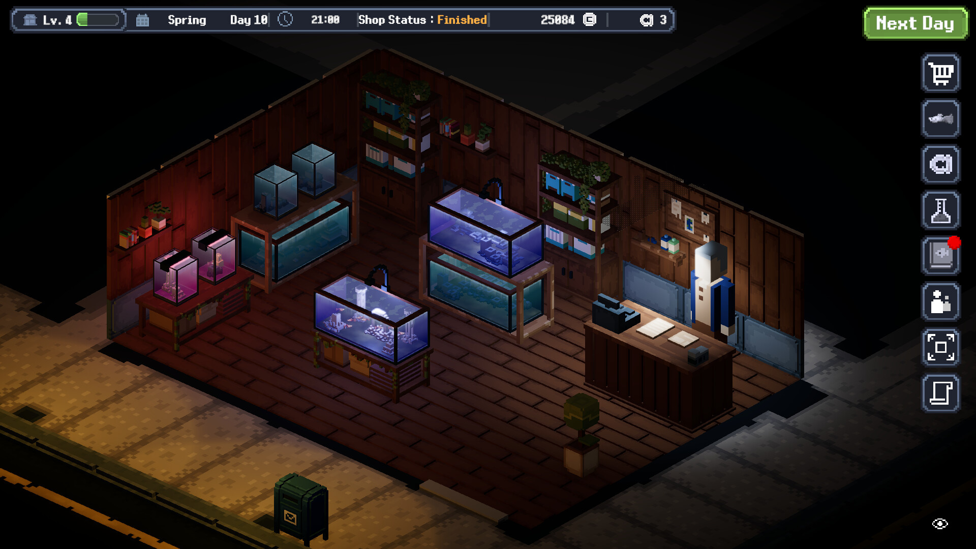 NightGlow : Aquarium Shop Simulator screenshot 1