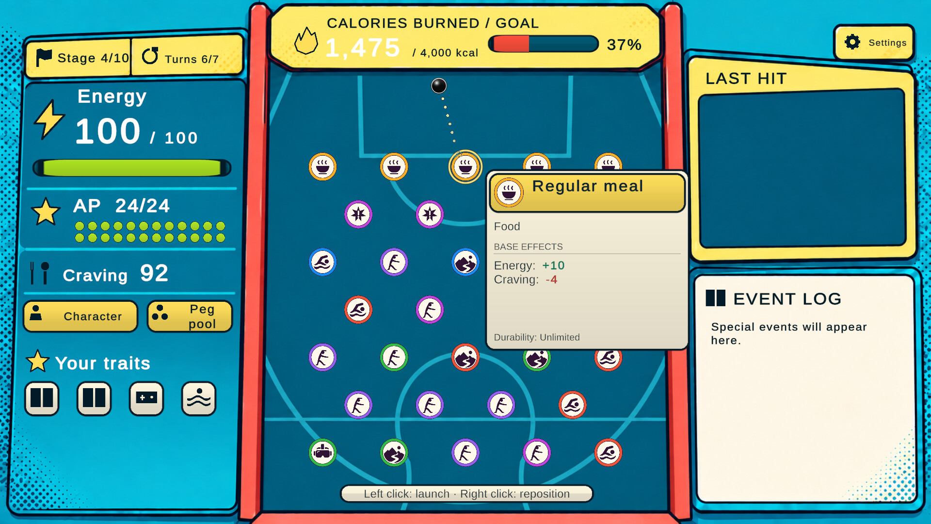 Calorie Pinball screenshot 2
