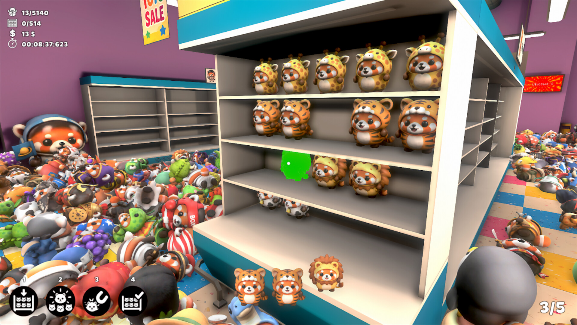 Sort the Red Pandas: Tidy Up & Shelve screenshot 3
