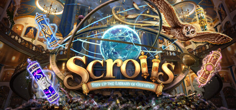 Cover art from SCROLLS: Tidy up the Library of Olympus!