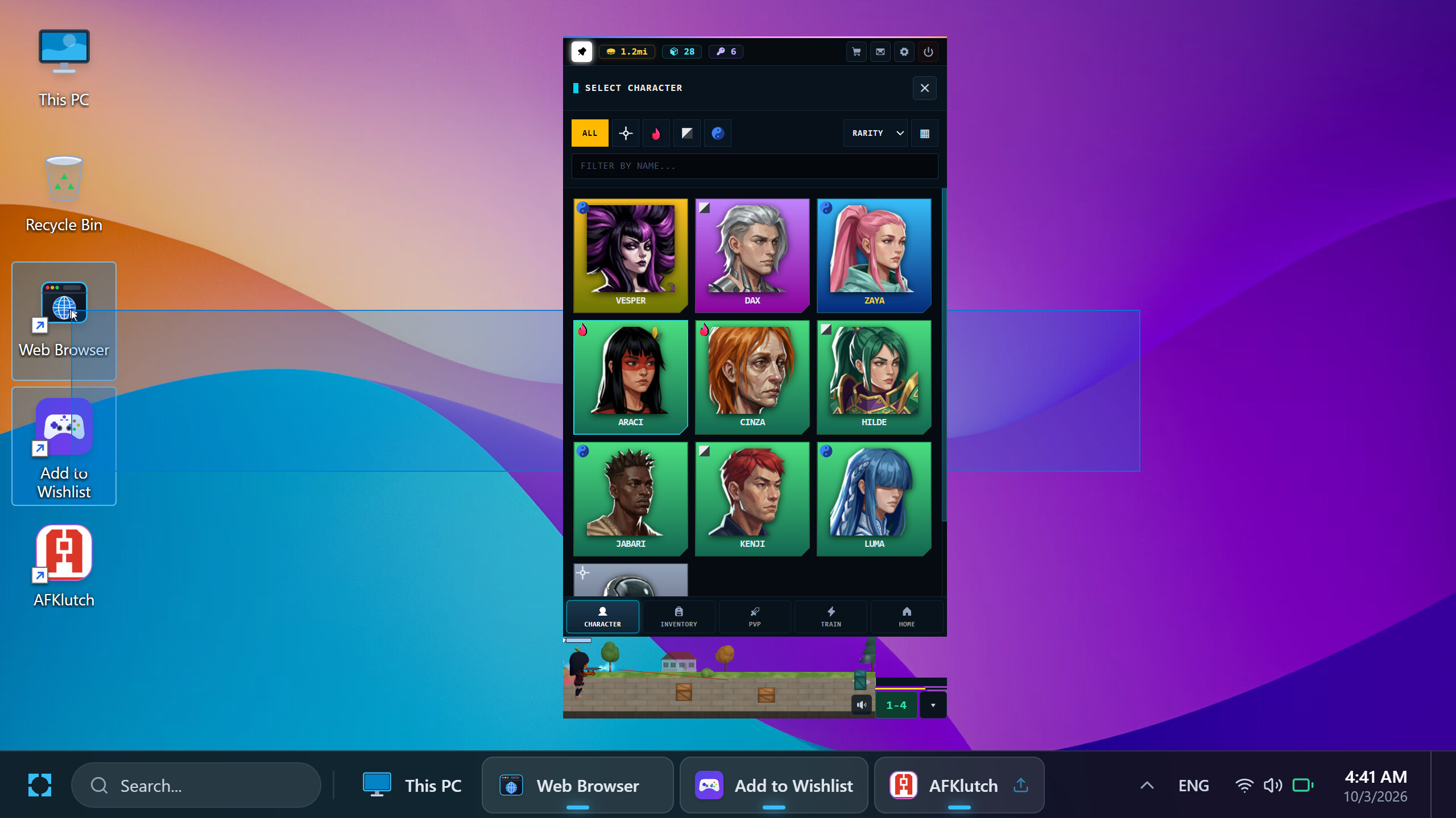 AFKlutch screenshot 2
