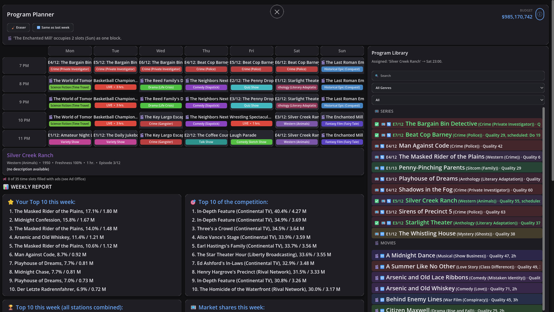 Television Dynasty Manager screenshot 2