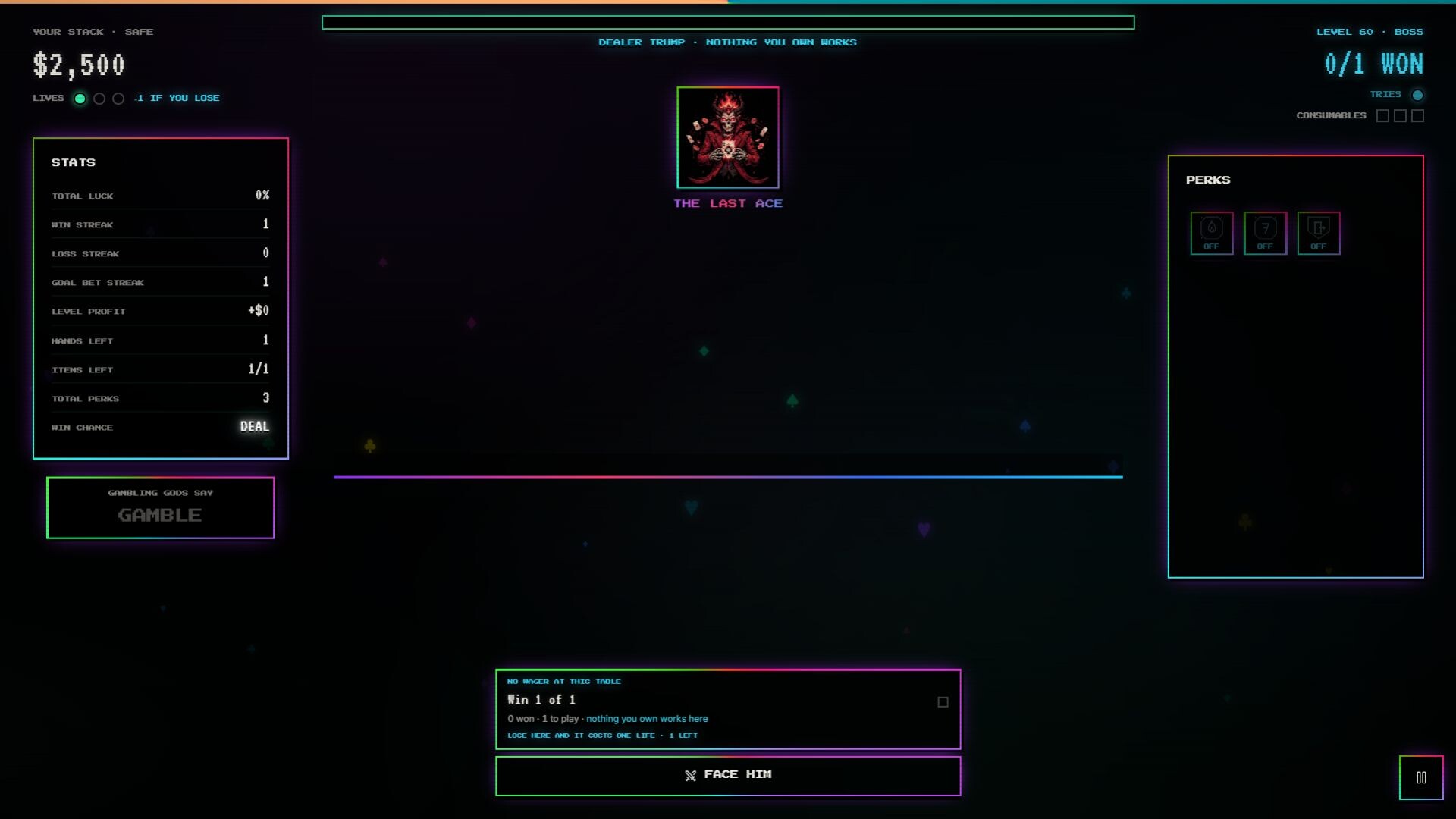 The Last Ace - Blackjack Roguelike screenshot 5